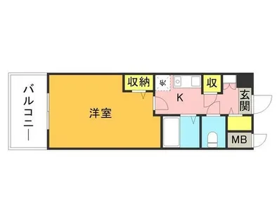 メゾン・ド・ヴィレ 大濠【0409号室】の間取り