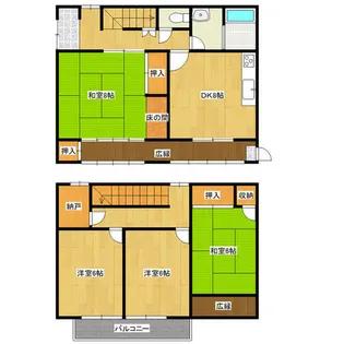 福岡県行橋市南大橋3丁目【一戸建】の間取り