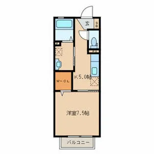 クラヴィエ西宮市【2階】の間取り