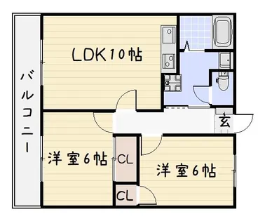 ロアンジュ下曽根【3階】の間取り