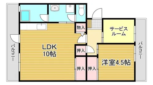 福岡県北九州市小倉南区中曽根5丁目【アパート】の間取り