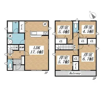福岡県北九州市小倉南区横代北町3丁目【一戸建】の間取り