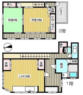 福岡県北九州市八幡東区昭和1丁目【一戸建】の間取り