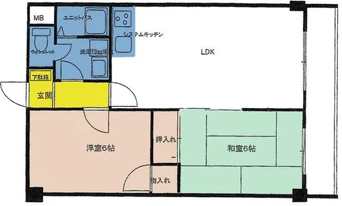 サンビレッヂ到津【4階】の間取り