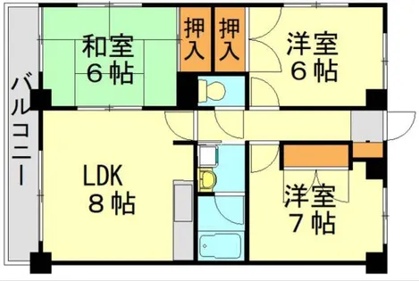 福岡県福岡市西区内浜2丁目【マンション】の間取り