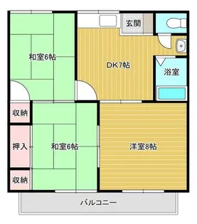 ダイヤモンドハイツ【202号室】の間取り