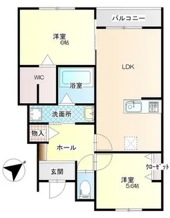 メゾンドソラⅡ【102号室】の間取り