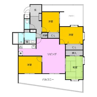 福岡県福岡市早良区百道1丁目【マンション】の間取り