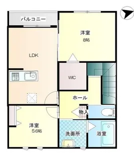 メゾンドソラⅡ【201号室】の間取り