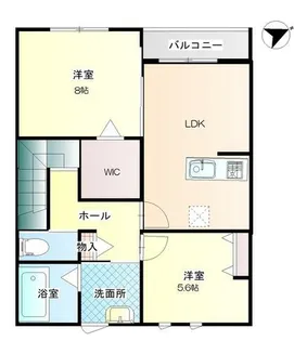 メゾンドソラⅡ【202号室】の間取り