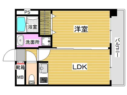 エクセル七隈【4階】の間取り