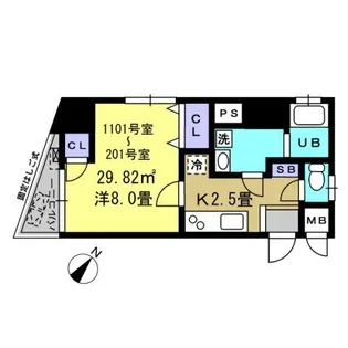 コンフォール元町【301号室】の間取り