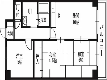 サンシティ新琴似【1103号室】の間取り