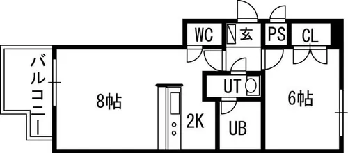 エーデルホフ【8階】の間取り