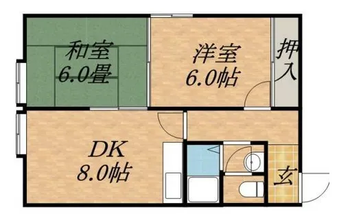 ロイヤルハイツ【0201号室】の間取り