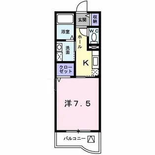 京都府京田辺市東鍵田【マンション】の間取り