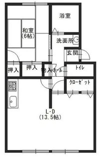 兵庫県高砂市米田町島【アパート】の間取り