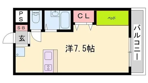 グランデュール松岡【203号室】の間取り