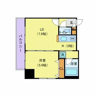 アルファスクエア大通東3【4階】の間取り