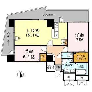 アムシュトラーセ【8階】の間取り