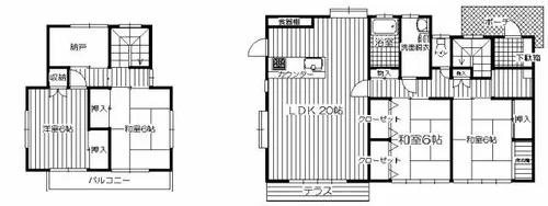 福岡県那珂川市王塚台2丁目【一戸建】の間取り