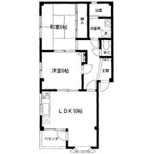 クレール東小浜【101号室】の間取り