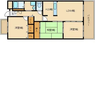 シーズモア【205号室】の間取り