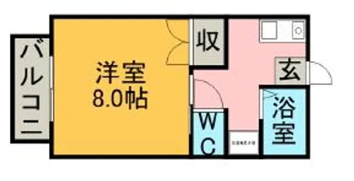 ベレール唐原【0202号室】の間取り