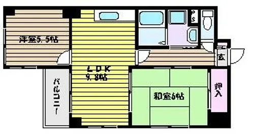 兵庫県神戸市東灘区御影1丁目【マンション】の間取り