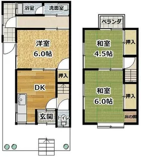 京都府京都市伏見区向島二ノ丸町【一戸建】の間取り