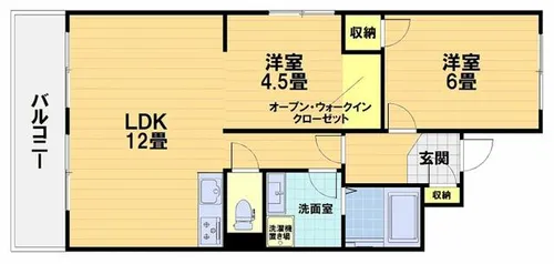 京都府京都市西京区桂北滝川町【マンション】の間取り