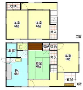 和歌山県和歌山市木ノ本【一戸建】の間取り