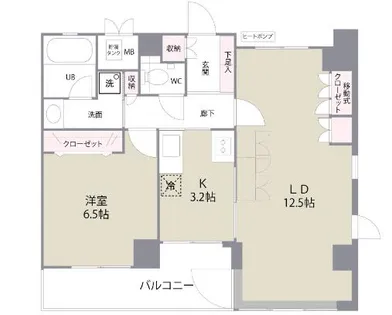 カーサ・スパジオ【3階】の間取り