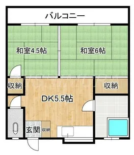 浦田荘【203号室】の間取り