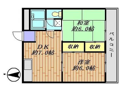 シャトレーハイツ光峰 204号室【2階】の間取り