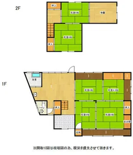 福岡県大川市大字新田【一戸建】の間取り