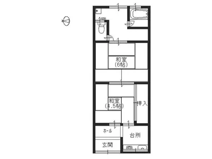 初小路住宅【6号室】の間取り
