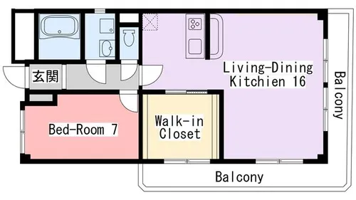 メゾン墨染【109号室】の間取り