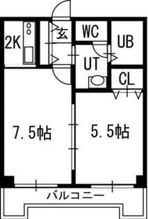 1LDKの間取り画像