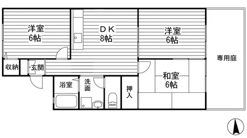 兵庫県姫路市広畑区蒲田2丁目【アパート】の間取り