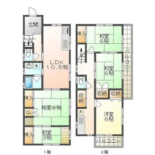 兵庫県神戸市東灘区住吉山手9丁目【一戸建】の間取り