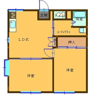 東門司ハイツ【201号室】の間取り