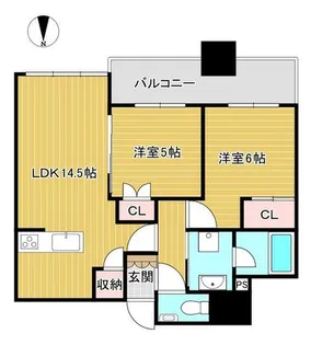 シティータワー大阪本町【41階】の間取り