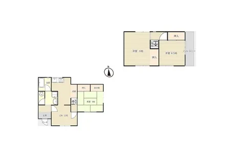 大阪府泉南市信達市場【一戸建】の間取り