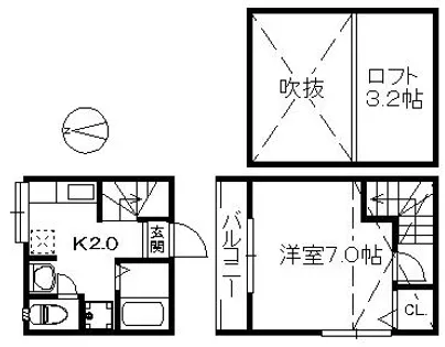 福岡県福岡市西区愛宕南1丁目【アパート】の間取り