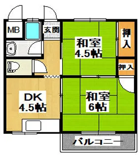 大阪府大東市諸福6丁目【マンション】の間取り