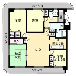 大阪府堺市西区浜寺諏訪森町西2丁【マンション】の間取り