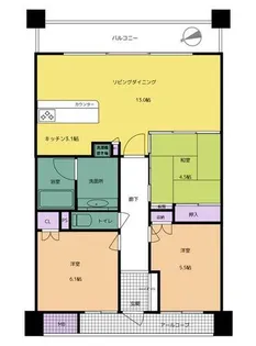 一乗寺アーバンライフ【405号室】の間取り