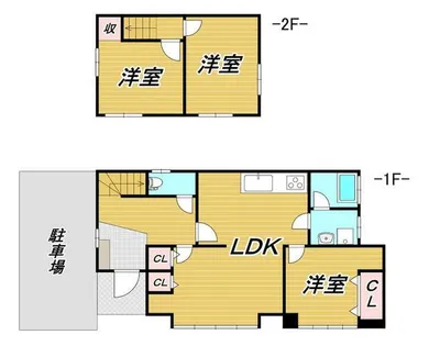 福岡県北九州市小倉北区高峰町【一戸建】の間取り