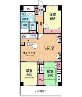 朝日プラザ千里C棟【10階】の間取り